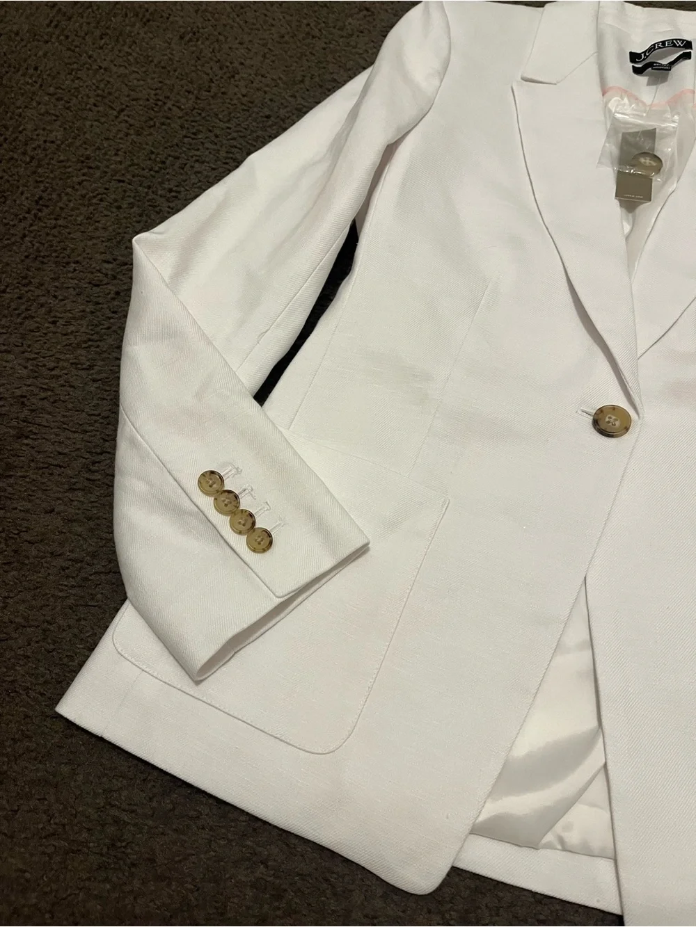 J.Crew Helena 1 Button Linen Blazer NWT NEW